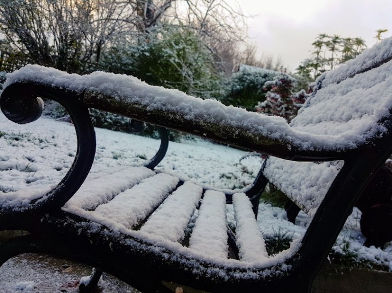 Snowy chair